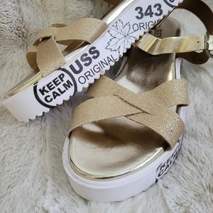 New! Bellini Italy Gold Sylist Sandal Sz-9